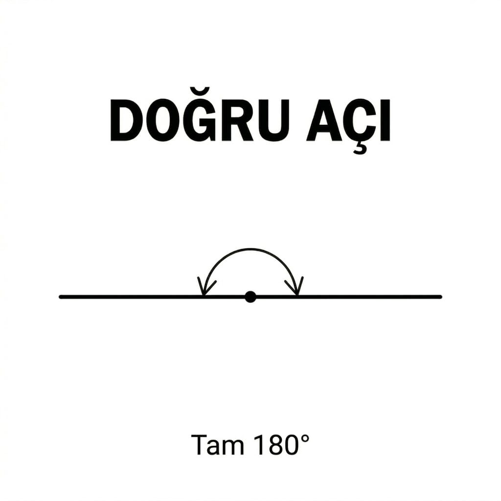 180° → doğru açı