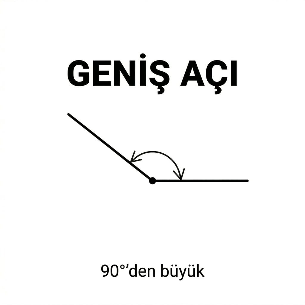 90°’den büyük → geniş açı
