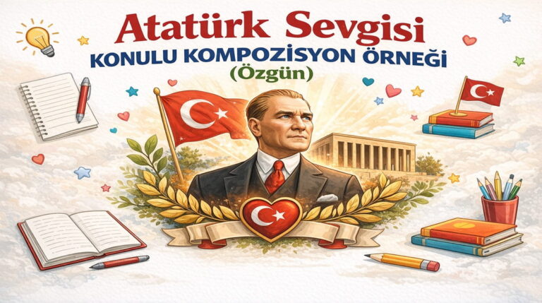 Atatürk Sevgisi Konulu Kompozisyon Örneği (Özgün)